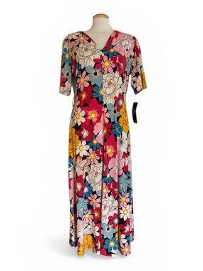 MSK Multicolor Floral Maxi Dress
